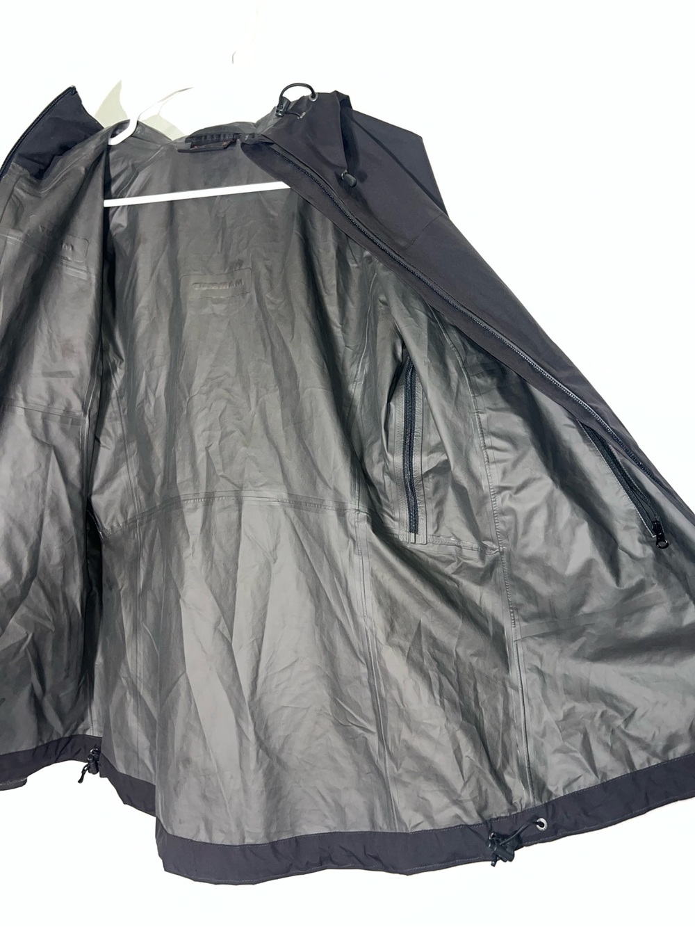 Mammut Black Waterproof Hooded Shell with Red Logo Accents - Picture 7 of 7
